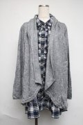 axes femme / シャツレイヤードチュニック  グレー S-25-06-12-050-AX-BL-HR-ZS