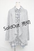 axes femme / シャツレイヤードチュニック  グレー S-25-06-12-050-AX-BL-HR-ZS