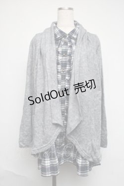 画像1: axes femme / シャツレイヤードチュニック  グレー S-25-06-12-050-AX-BL-HR-ZS
