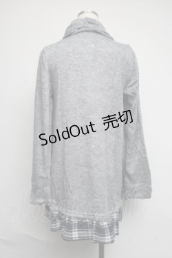 画像2: axes femme / シャツレイヤードチュニック  グレー S-25-06-12-050-AX-BL-HR-ZS