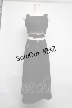 画像1: EATME / カットアウトデニムワンピース S 黒 S-25-06-12-053-LO-OP-AS-ZS