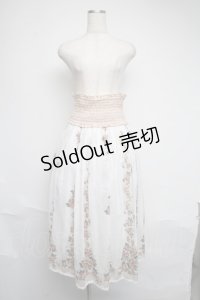 axes femme / フラワープリーツチュールスカート  オフ S-25-06-12-055-AX-SK-AS-ZS