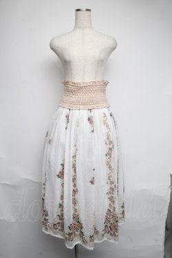 画像1: axes femme / フラワープリーツチュールスカート  オフ S-25-06-12-055-AX-SK-AS-ZS