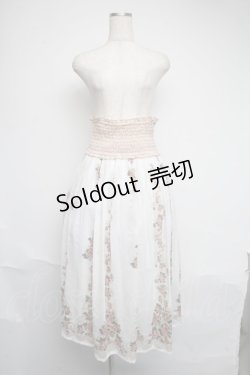 画像1: axes femme / フラワープリーツチュールスカート  オフ S-25-06-12-055-AX-SK-AS-ZS