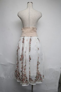 画像2: axes femme / フラワープリーツチュールスカート  オフ S-25-06-12-055-AX-SK-AS-ZS