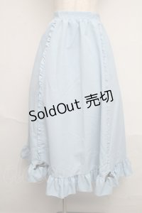 Cherirulu Chocola / 2セット Aラインフリルスカート＆エプロン 4L サックス S-25-06-12-058-LO-SK-HR-ZS