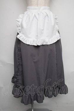 画像1: Cherirulu Chocola / 2セット Aラインフリルスカート＆エプロン 4L グレー S-25-06-12-059-LO-SK-HR-ZS