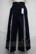 axes femme / レース切替デニムワイドパンツ  インディゴ S-25-06-12-061-AX-PA-AS-ZS