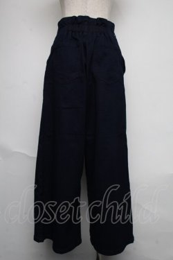 画像2: axes femme / レース切替デニムワイドパンツ  インディゴ S-25-06-12-061-AX-PA-AS-ZS