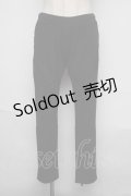 Qutie Frash / 裾ジップパンツ  黒 S-25-06-12-063-QU-PA-AS-ZS