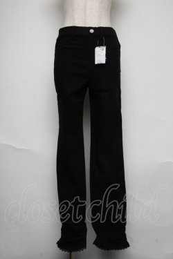 画像1: axes femme / ギャザーストレッチスキニーパンツ  黒 S-25-06-12-064-AX-PA-AS-ZS