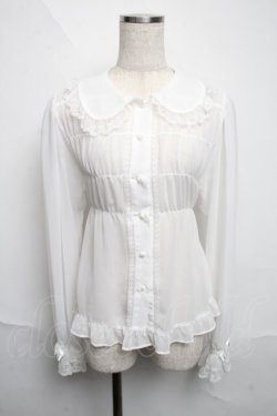 画像1: BABY,THE STARS SHINE BRIGHT / シフォンベビードールブラウス（2023 2nd）  白 S-25-06-12-019-BA-BL-AS-ZS