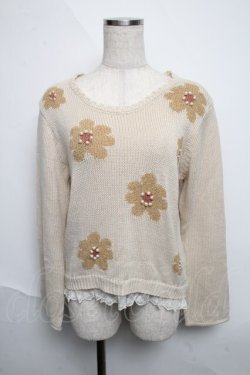 画像1: axes femme / パール付きニットソー   S-25-06-12-023-AX-TO-HR-ZS