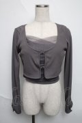EATME / チュールドッキングキャミリブTOPセット  グレー S-25-06-12-025-LO-BL-AS-ZS