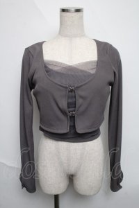 EATME / チュールドッキングキャミリブTOPセット  グレー S-25-06-12-025-LO-BL-AS-ZS