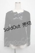 PINK HOUSE / ロゴリボントップス  黒 S-25-06-12-026-LO-BL-AS-ZS