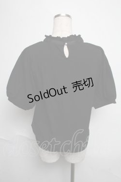 画像2: axes femme / チャーム付リブトップス  黒 S-25-06-12-027-AX-TO-AS-ZS