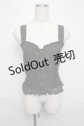 axes femme / 薔薇釦ビスチェ  黒 S-25-06-12-028-AX-TO-AS-ZS