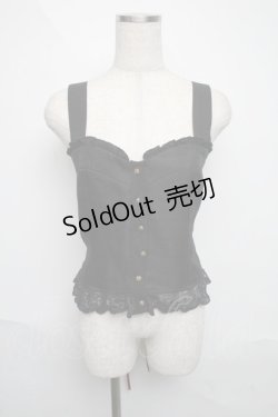 画像1: axes femme / 薔薇釦ビスチェ  黒 S-25-06-12-028-AX-TO-AS-ZS
