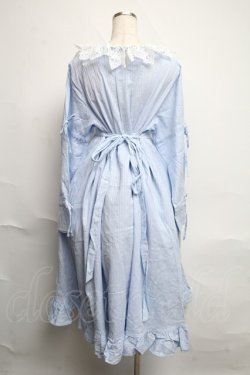 画像2: Cherirulu Chocola / 襟レースフリルワンピース 3L サックス S-25-06-12-030-LO-OP-HR-ZS