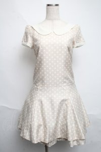 MILK / ドットワンピース  ベージュ S-25-06-12-035-ML-OP-AS-ZS
