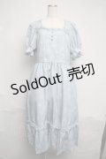 m petit by misako / AOKハナガラスクエアワンピース 3L サックス S-25-06-12-039-LO-OP-HR-ZS
