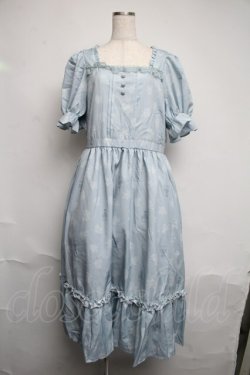 画像1: m petit by misako / AOKハナガラスクエアワンピース 3L サックス S-25-06-12-039-LO-OP-HR-ZS