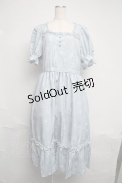 画像1: m petit by misako / AOKハナガラスクエアワンピース 3L サックス S-25-06-12-039-LO-OP-HR-ZS
