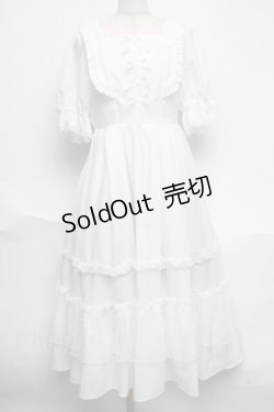 画像1: axes femme kawaii / プチリボンワンピース  白 S-25-06-17-041-AX-OP-HR-ZS