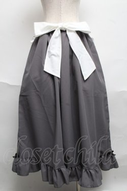 画像2: Cherirulu Chocola / 2セット Aラインフリルスカート＆エプロン 4L グレー S-25-06-17-054-LO-SK-HR-ZS