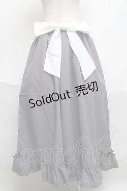 画像2: Cherirulu Chocola / 2セット Aラインフリルスカート＆エプロン 4L グレー S-25-06-17-054-LO-SK-HR-ZS