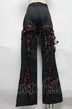 画像5: MAD / プラップ付きパンツ  黒ｘ赤 S-25-06-17-055-PU-PA-AS-ZS