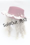 axes femme / 巻バラレースカンカン帽  ワイン S-25-06-17-005-AX-AC-AS-ZS
