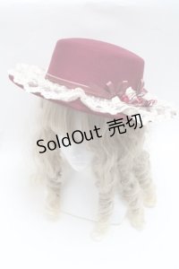 axes femme / 巻バラレースカンカン帽  ワイン S-25-06-17-005-AX-AC-AS-ZS
