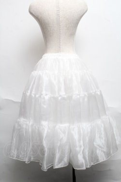 画像2: axes femme kawaii / ミディオーガンジーパニエ  白 S-25-06-17-062-AX-SK-HR-ZS