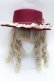 画像2: axes femme / 巻バラレースカンカン帽  ワイン S-25-06-17-005-AX-AC-AS-ZS (2)