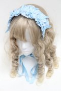 Chalmiere / フリルヘッドドレス  サックス S-25-06-17-006-AX-AC-AS-ZS