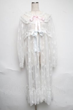 画像1: Nile Perch / レースロングガウン  白 S-25-06-17-021-LO-TO-HR-ZS