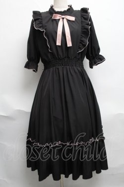 画像1: m petit by misako / NINA'SコラボAMハイショクメローワンピース L 黒 S-25-06-17-029-LO-OP-AS-ZS