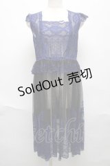 Moi-meme-Moitie / moi meme moitie baroqueChurch & Roses 〜透き徹る秘めやかに交錯する薔薇園の聖壇〜レースダブリエ  黒ｘ青 S-25-06-17-031-MO-OP-HR-ZS