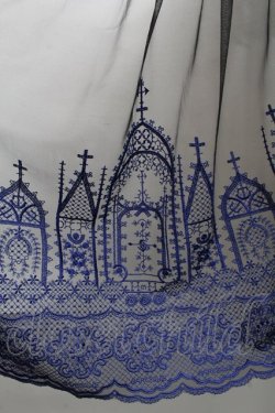 画像3: Moi-meme-Moitie / moi meme moitie baroqueChurch & Roses 〜透き徹る秘めやかに交錯する薔薇園の聖壇〜レースダブリエ  黒ｘ青 S-25-06-17-031-MO-OP-HR-ZS