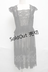 Moi-meme-Moitie / moi meme moitie baroqueChurch & Roses 〜透き徹る秘めやかに交錯する薔薇園の聖壇〜レースダブリエ  黒 S-25-06-17-032-MO-OP-HR-ZS