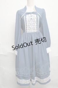 axes femme kawaii / プランタンワンピース  ブルー S-25-06-17-035-AX-OP-HR-ZS