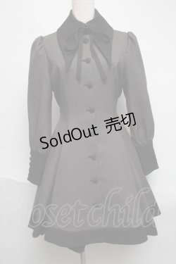画像1: ATELIER BOZ / 長袖キャロルワンピース  グレーｘ黒 S-25-06-19-042-EL-OP-AS-ZS