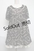 Fi.n.t / 音符柄ワンピース  黒ｘオフ S-25-06-19-044-CA-OP-AS-ZS