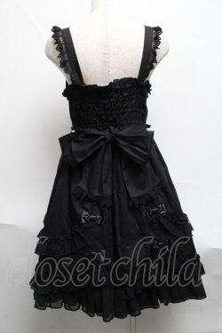画像2: Angelic Pretty / メアリーロマンスDollジャンパースカート  黒 S-25-06-19-046-AP-OP-HR-ZS
