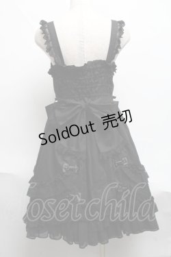 画像2: Angelic Pretty / メアリーロマンスDollジャンパースカート  黒 S-25-06-19-046-AP-OP-HR-ZS