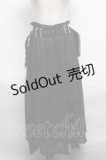 Rojita / ビジューベルトロングスカート  黒 S-25-06-19-058-LO-SK-AS-ZS