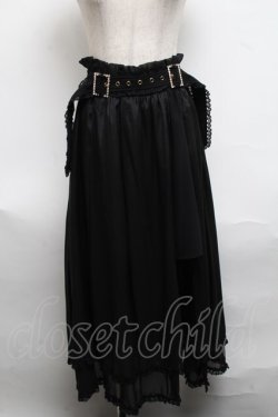 画像1: Rojita / ビジューベルトロングスカート  黒 S-25-06-19-058-LO-SK-AS-ZS