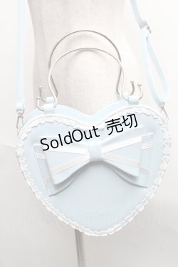 画像1: BABY,THE STARS SHINE BRIGHT / リボンハートBAG  サックス S-25-06-19-006-BA-BG-AS-ZS